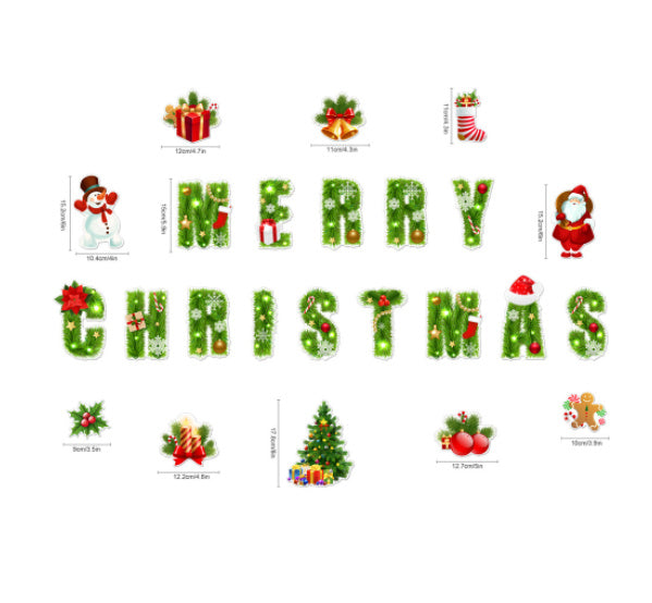 Jana Christmas Decoration Refrigerator Sticker Set